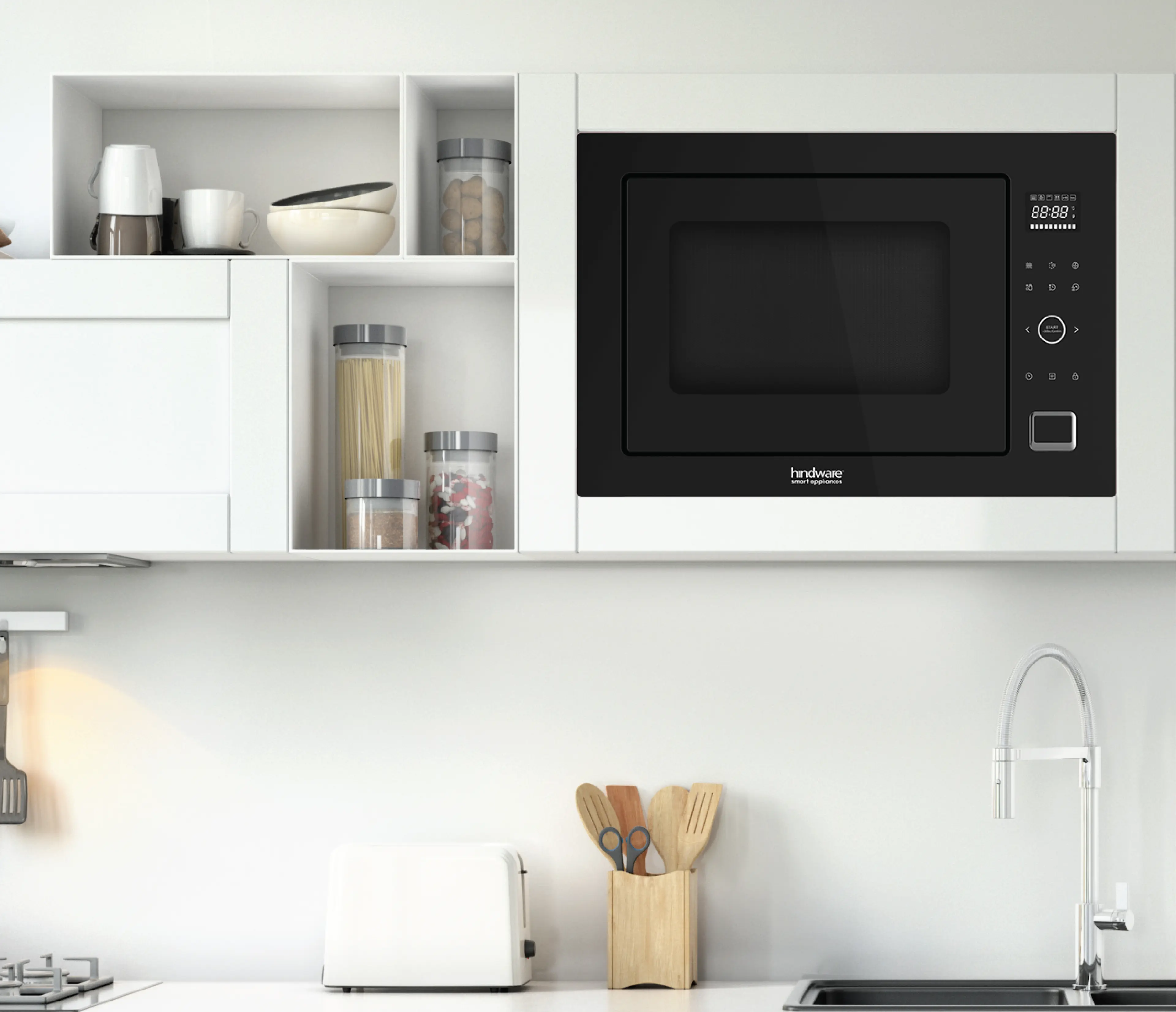Kitchen appliance maintenance and cleaning work in progress